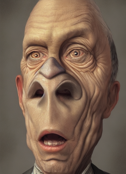 Hombre pájaro, generado con IA