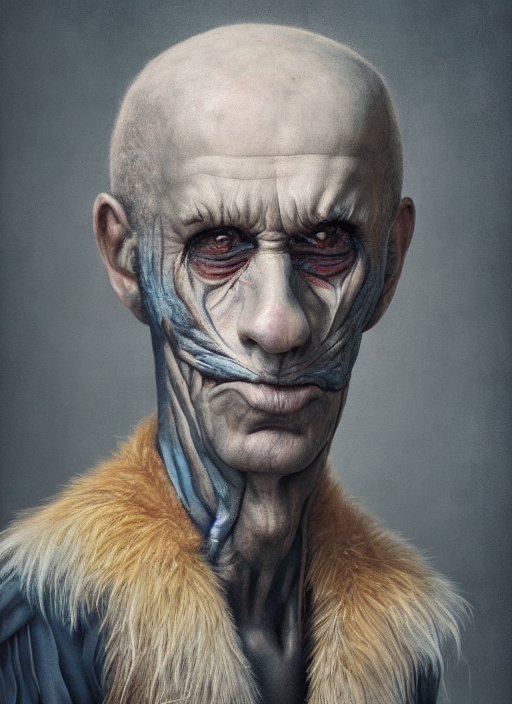 Hombre pájaro, generado con IA