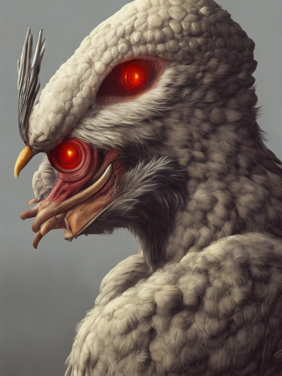 Hombre pájaro, generado con IA