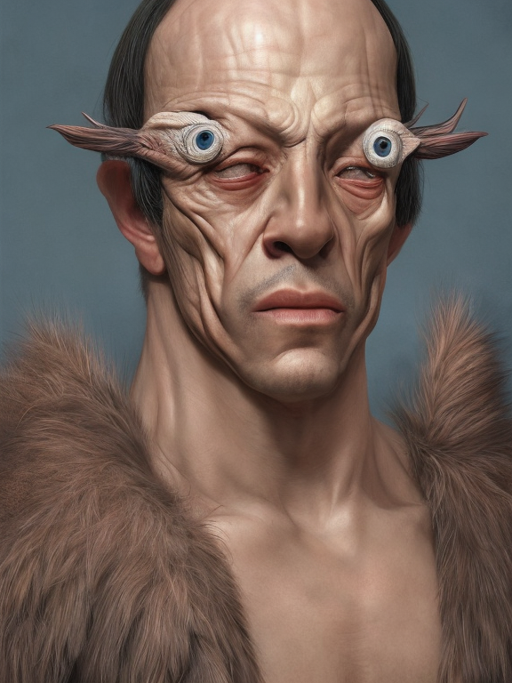 Hombre pájaro, generado con IA