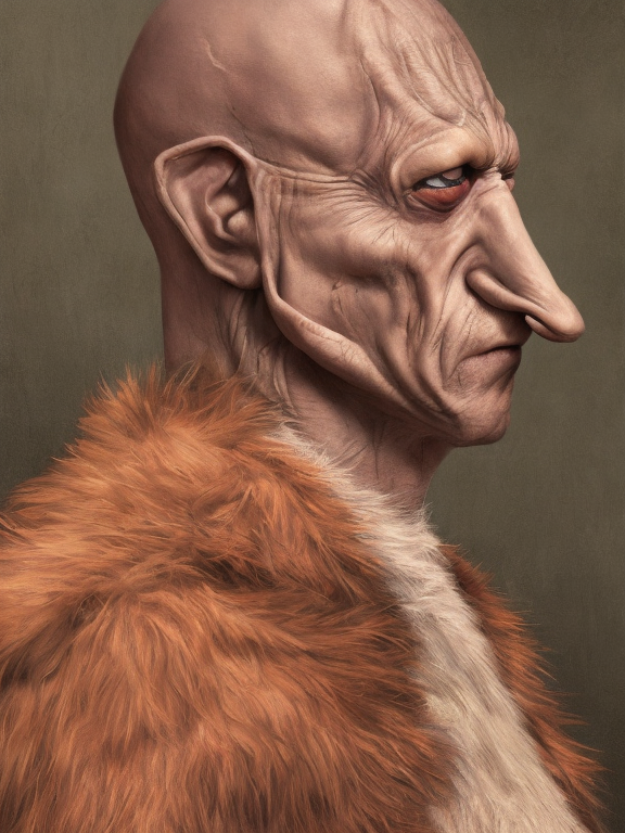 Hombre pájaro, generado con IA