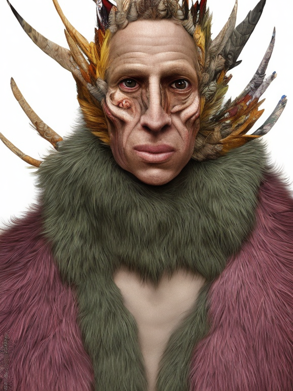 Hombre pájaro, generado con IA