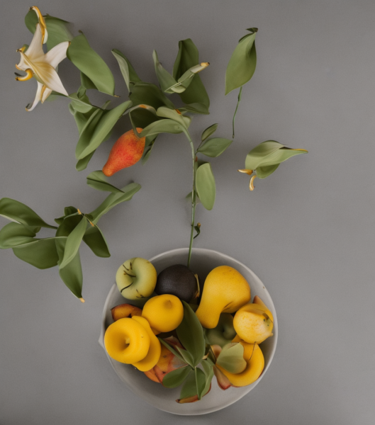 Bodegón con frutas