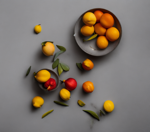Bodegón con frutas